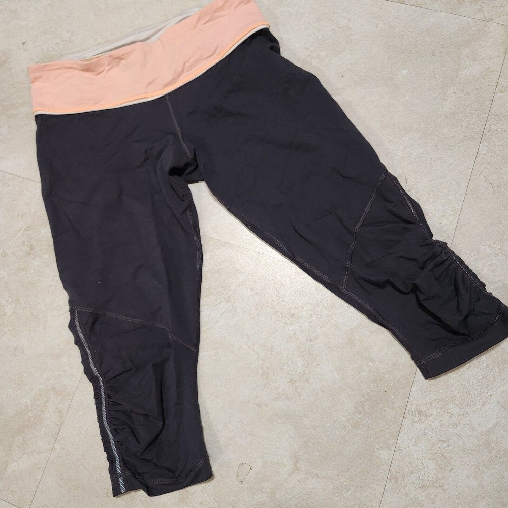Lululemon Womens Size 8 Run For Your Life Crop Leggings Luxtreme Yoga Athleisure